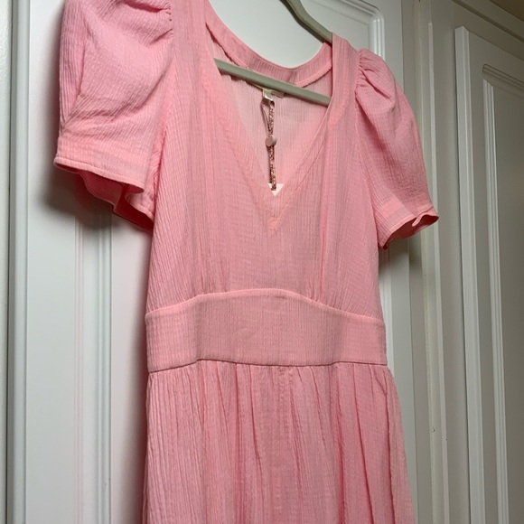 LoveShackFancy Hutchinson Midi Dress in Powder Pink - Picture 6 of 9